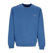 Blå/Hvid Fleece Crewneck Sweatshirt