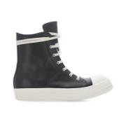 Sort Læder High Top Sneakers