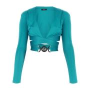 Stilfuld Teal Green Viskose Top