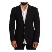 Sort Slim Fit Blazer Jakke