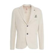 Beige Linen Blend Blazer