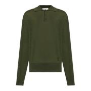 Polo-sweater i uld