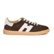 Brun Ruskind Sneakers Cool Stil