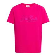 Fuchsia Børne T-shirt med Rhinestone Logo