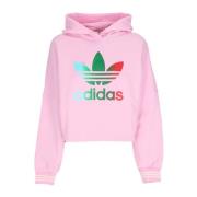 True Pink Cropped Hoodie Letvægts Sweatshirt