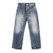 Blå Acid Casual Jeans