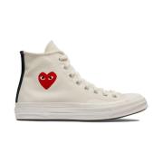 Hvide Canvas High-Top Sneakers