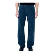 Straight-leg Jeans med Fem Lommer