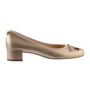 Gyldne Ballerina Pumps med Metallic Accents