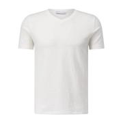 Linnedblanding Klassisk V-hals T-shirt