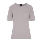 Ribstrikbluse i Opal Grey