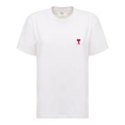 Hvid Bomulds T-shirt med Monogram Motif