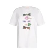 Grafisk Print Bomuld T-Shirt