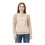 Beige Sweater Regular Fit Langærmet