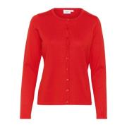 Flame Scarlet Cardigan med rund hals