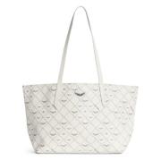 Monogram Shopper Taske i Hvid