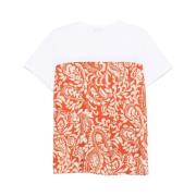 Paisley Print Bomuld T-Shirt