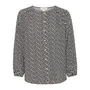 Elegant Nightsky White Dots Bluse