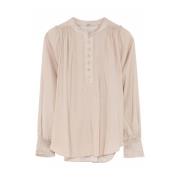 Smock Manchet Bluse Sand