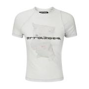 Katetrykt rund hals T-shirt