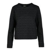 Stilfuld Sweatshirt Bomuld Blandingsstof Elastan