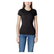 Sort Blomstret T-shirt