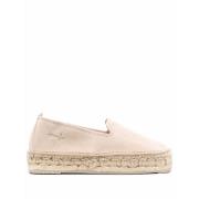 Beige Espadrilla Flade Sko