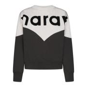 To-farvet crew neck sweatshirt