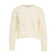 Hvid Open Strik Sweater AW24