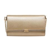 Gylden Metallic Clutch Taske