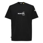 Kaninmønster Sort T-shirt