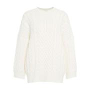 Hvid Kabelstrik Sweater AW24