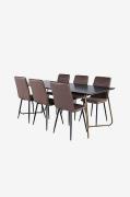 Spisegruppe Petra med 6 spisebordsstole Windu Lyx