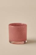 &Home - Lysestage/krukke Ruby Small højde 10 cm - Rosa - Lysestager & ...