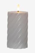 Star Trading - Bloklys Flamme Swirl LED 15 cm - Grå - Lys - - Homeroom