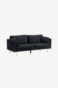 Venture Home - Sofa Boel, 3-pers. - Sort - 3-pers. sofaer - - Homeroom