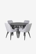 Venture Home - Spisebordssæt Plaza med 4 stole Plaza - Sort - Spisegru...