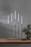 Star Trading - Lysestage Gustavo højde 64 cm - Messing - Adventslysest...