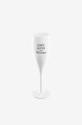 Koziol - Champagneglas Med Print 6-pak CHEERS 100 ml - Hvid - Vinglas ...