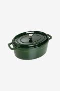 Staub - Gryde La Cocotte oval 33 cm, 6,7 l - Grøn - Gryder & kasseroll...