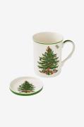 Spode - Sæt med krus og coaster Christmas Tree 34 cl - Hvid - Kopper &...