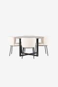 Venture Home - Spisegruppe Durango med 4 stk. stole Edina - Brun - Spi...