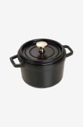 Staub - Gryde La Cocotte rund 16 cm, 1,2 l - Sort - Gryder & kasseroll...