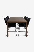 Venture Home - Spisebord Slider med Muce-stol - Sort - Spisegrupper - ...