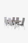 Venture Home - Spisegruppe Albany med 6 spisebordsstole Copacabana - G...