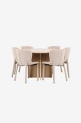 Venture Home - Spisebord Strada med Astoria-stol - Beige - Spisegruppe...