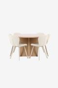 Venture Home - Strada-spisebord med Lilja-stol - Beige - Spisegrupper ...