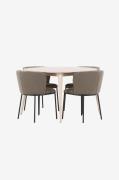 Venture Home - Spisebord Flora med Edina-stol - Brun - Spisegrupper - ...