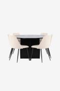 Venture Home - Spisebord Strada med stol Night - Beige - Spisegrupper ...
