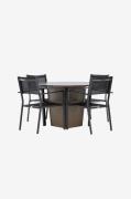 Venture Home - Santa Fe Spisesæt med stole Copacabana - Sort - Spisegr...